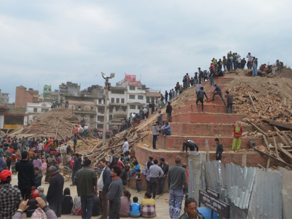 Destruction at Durbar Square