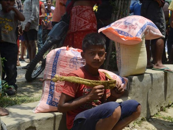 Small boy with Rice