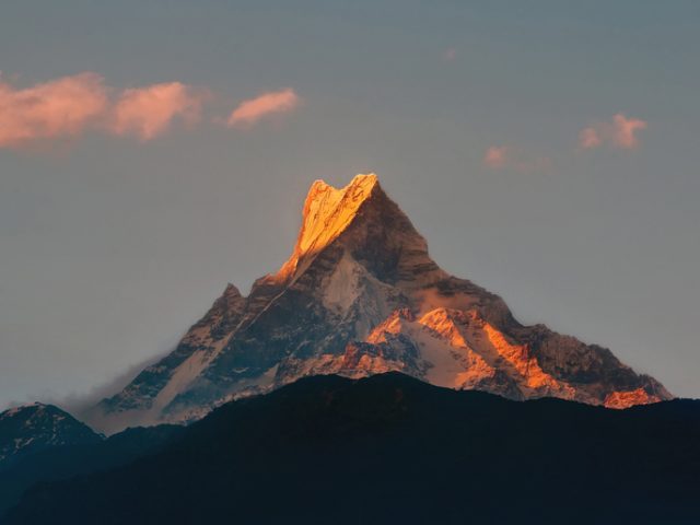 Sunset Over Machapuchare