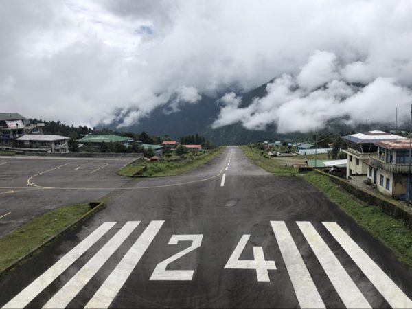 View down the Tenzing - Hillary airstrip