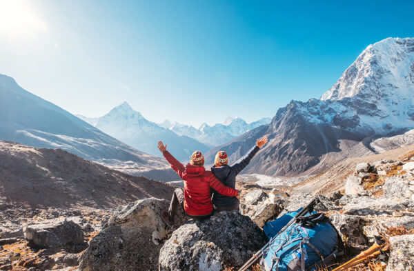 A Couple Enjoying The EBC Trek