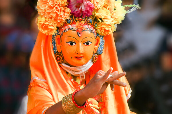Mask Dance Performed in Patan Durbar Square