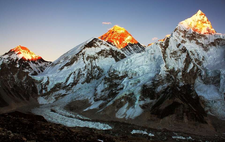 Evening view from Everest on the Everest Base Camp trek