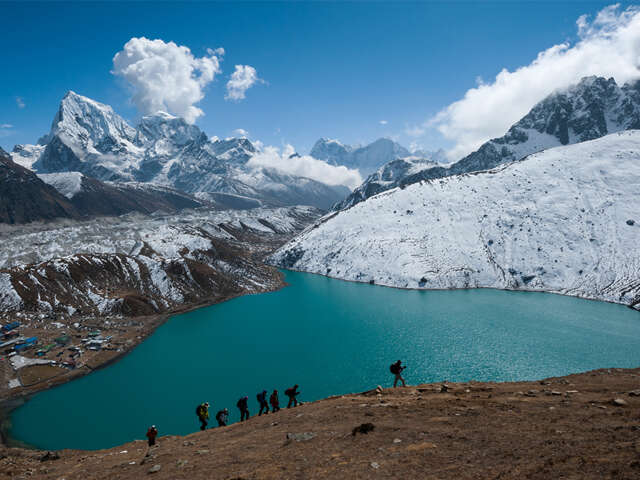 Everest region with a view of the Himalayas and Gokyo Lake, Nepal