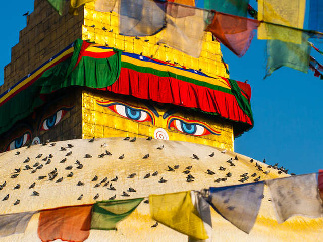 The Great Stupa at Boudhanath in Kathmandu